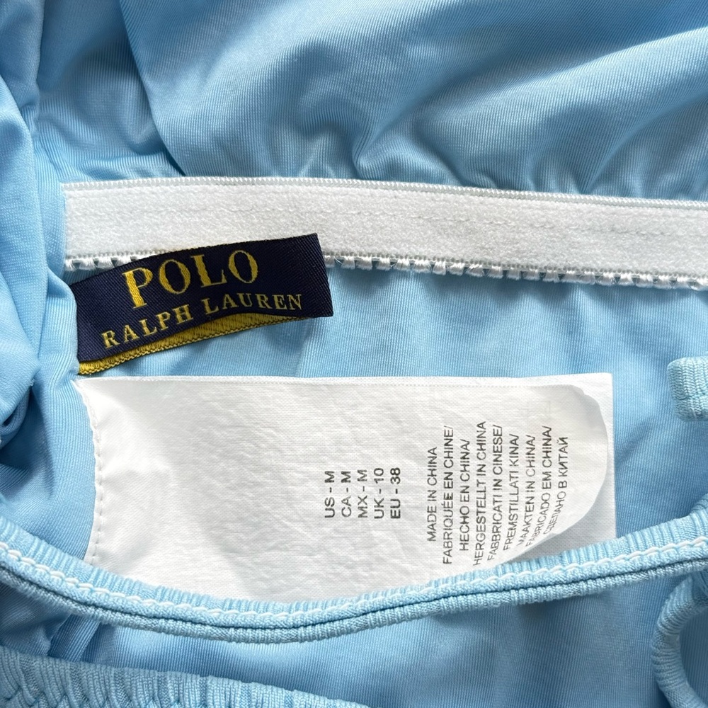POLO Ralph Lauren Light Blue Ribbed One-Piece - Picture 4 of 4